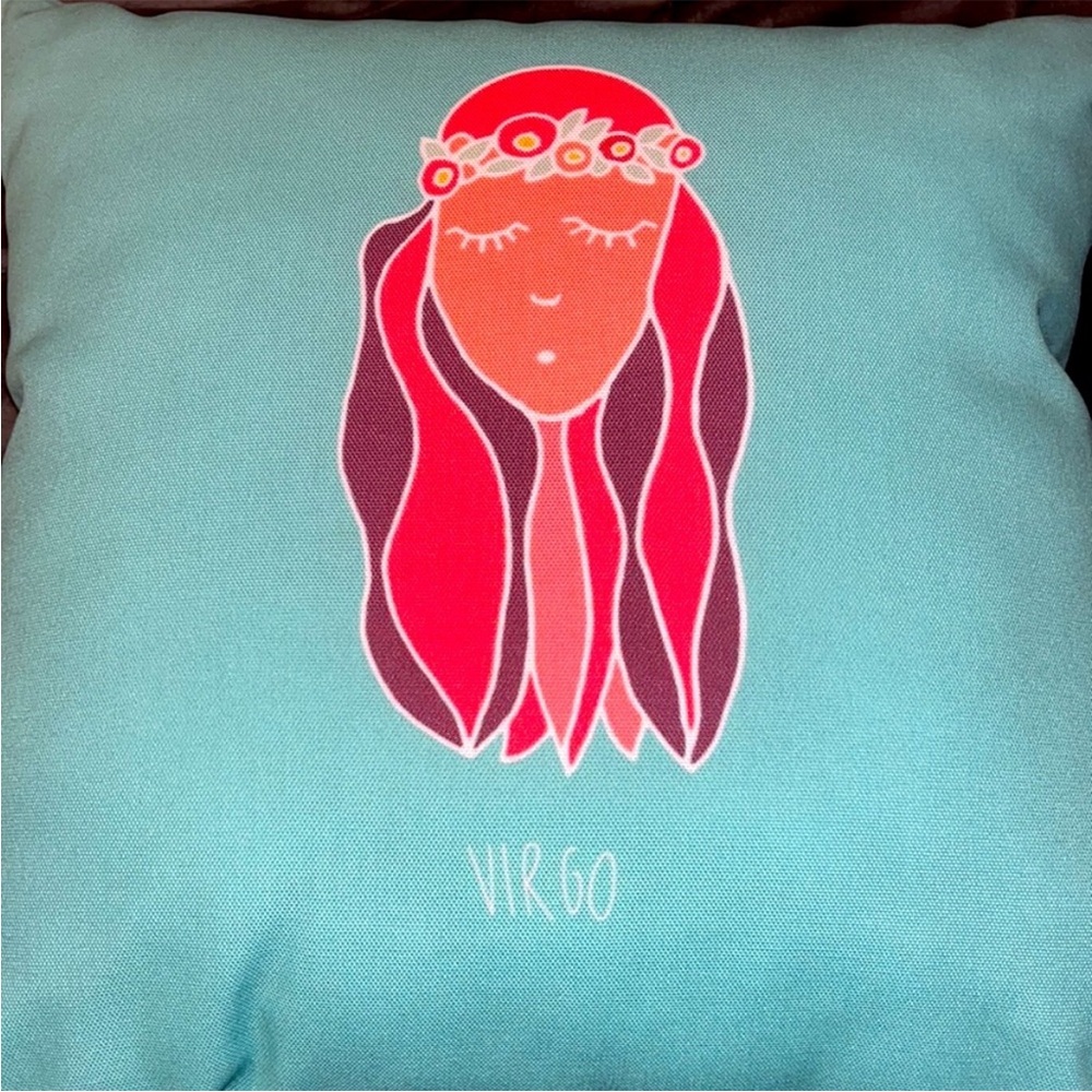 Virgo Themed Decorative Pillow - Picture 2 of 4